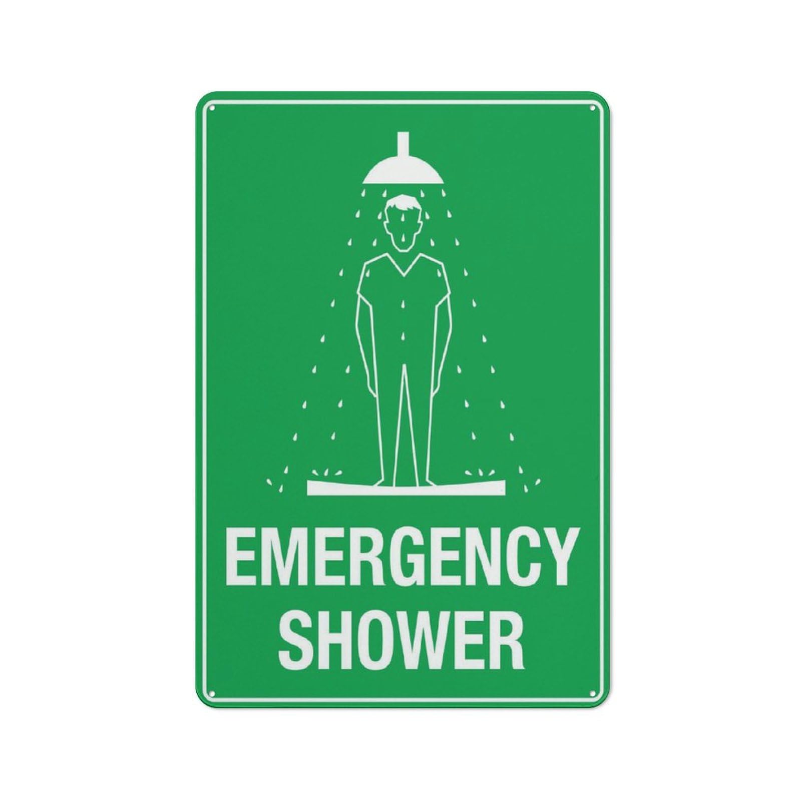 Emergency Shower Sign Outdoor, Uv Printed Rust Free Aluminum 12 X 8 In,Yard Sign For Home, Business, Driveway Alert