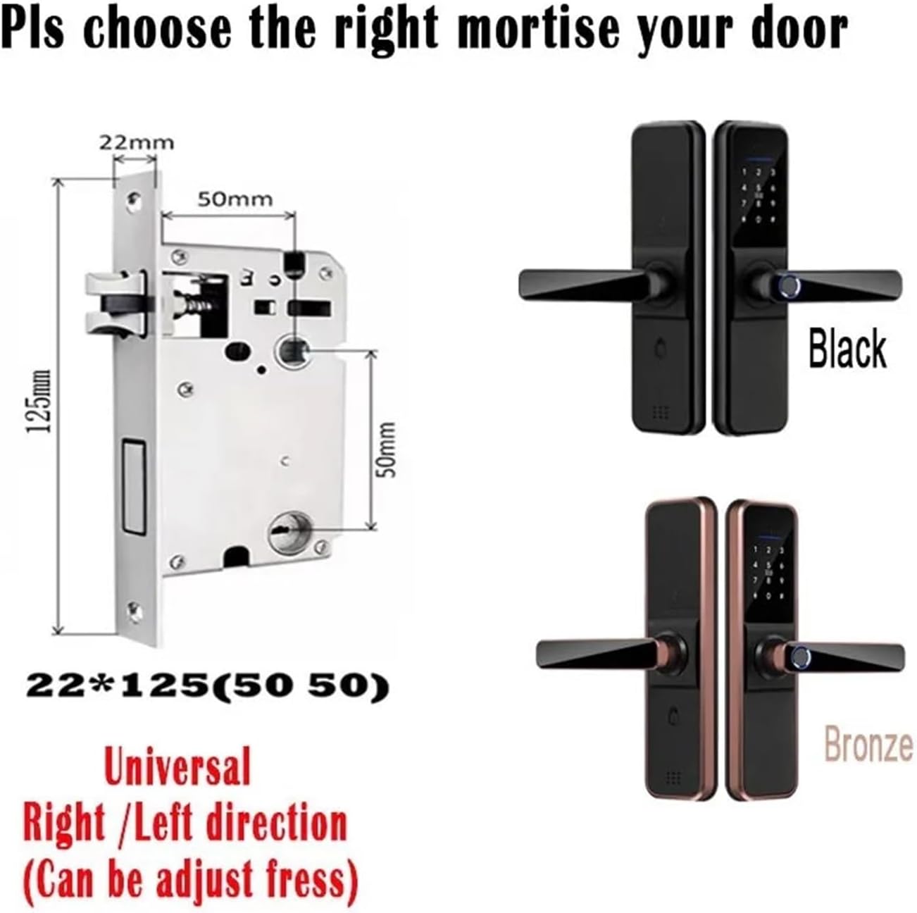 Wifi スマートドアロック アプリロック解除 デジタル指紋ロックハンドル カード NFC キーコード付き 自宅 アパート用 (色: ドアロック  デジタルロック 電子錠 指紋認証 ICカードキー APP制御 暗証番号 キーホルダー タッチパネル式 パスワード認証 迅速識別 簡単取付 ...