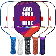 Custom Pickleballs Paddles,Personalized Fiberglass Pickleballs Paddle Racquet with Comfort Grip,Add Your Photo,Text,Logo Paddle for Gift