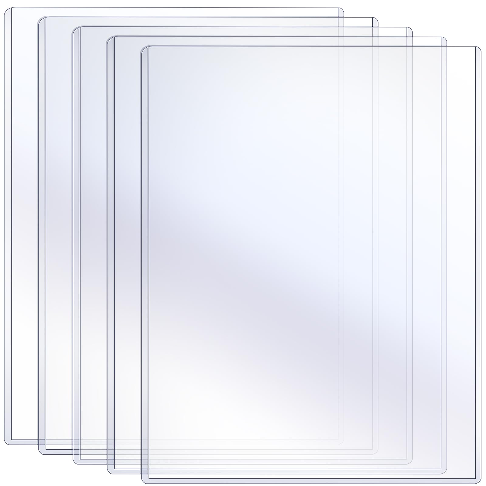 Sherr 5 Pcs Rigid Print Protectors Fit 24 x 36 Inch Poster Paper, Top Loading Page Protectors Plastic Poster Sleeves PVC Clear Sheet Holder to Display