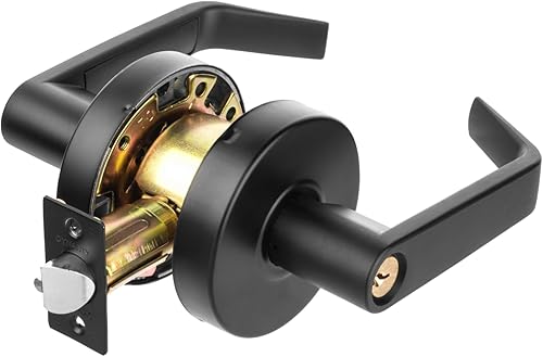 Miniatura 9 de Dynasty Hardware AUG-26D - Palanca de servicio comercial (grado 2, ADA, acabado cromado satinado), AUG-30-26D Cromo cepillado,Negro (Flat