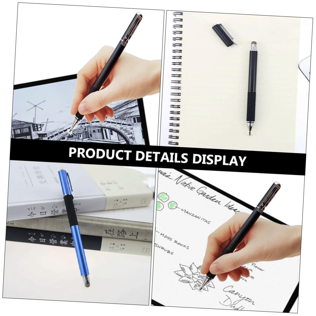 Hemobllo 2ensembles Stylet Tactile pour Écrans Capacitatifs Stylus Multifonctionnel avec Embouts Remplaçables pour Tablettes Et Smartphones Précision Et Silencieux Couleurs