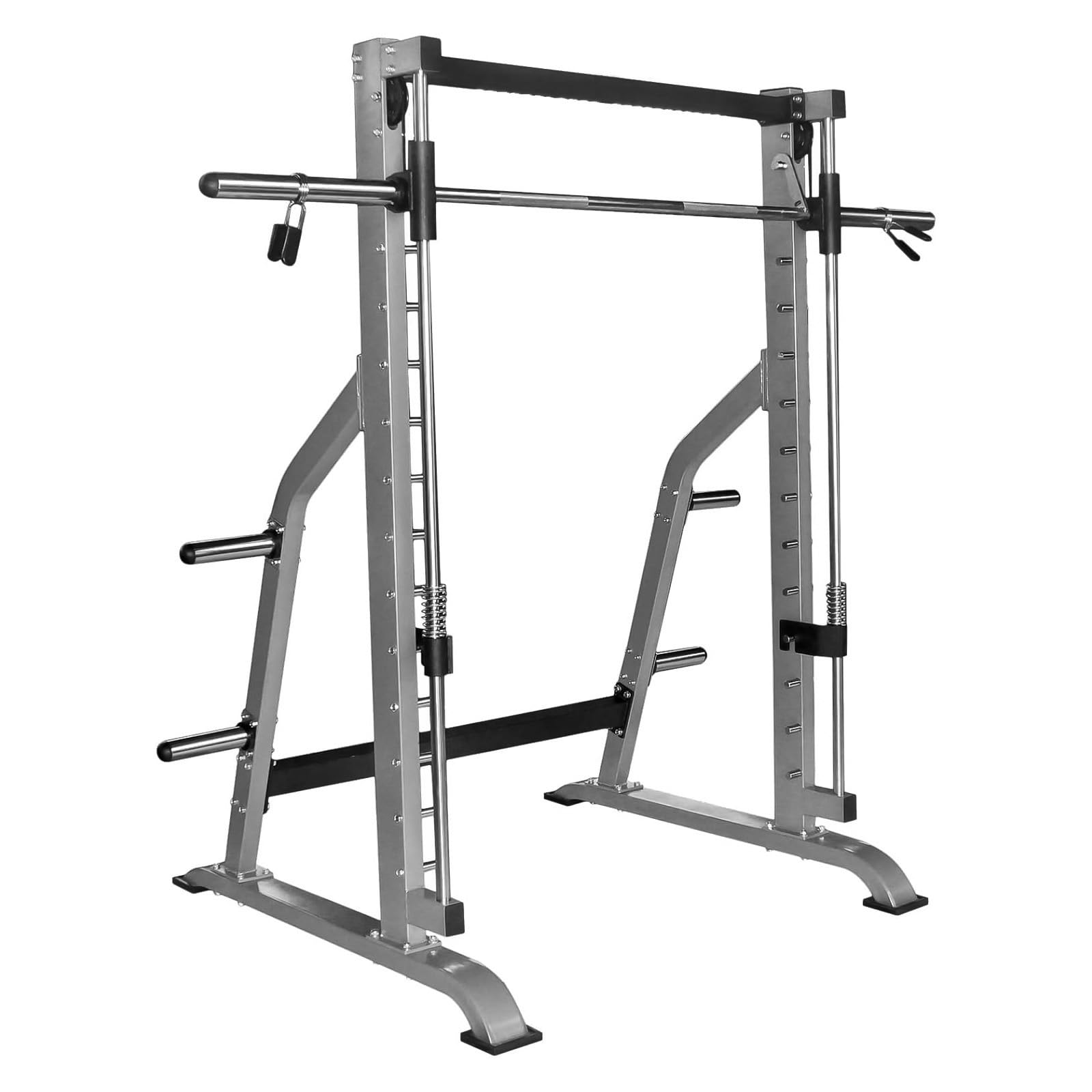 Hansson Sports® Massive 110 Kg schwere Smith Machine Multipresse Rack mit Gegengewichten und Olympia Langhantelstange, Massive Kraftstation geprüfte und zertifizierte Profi Qualität