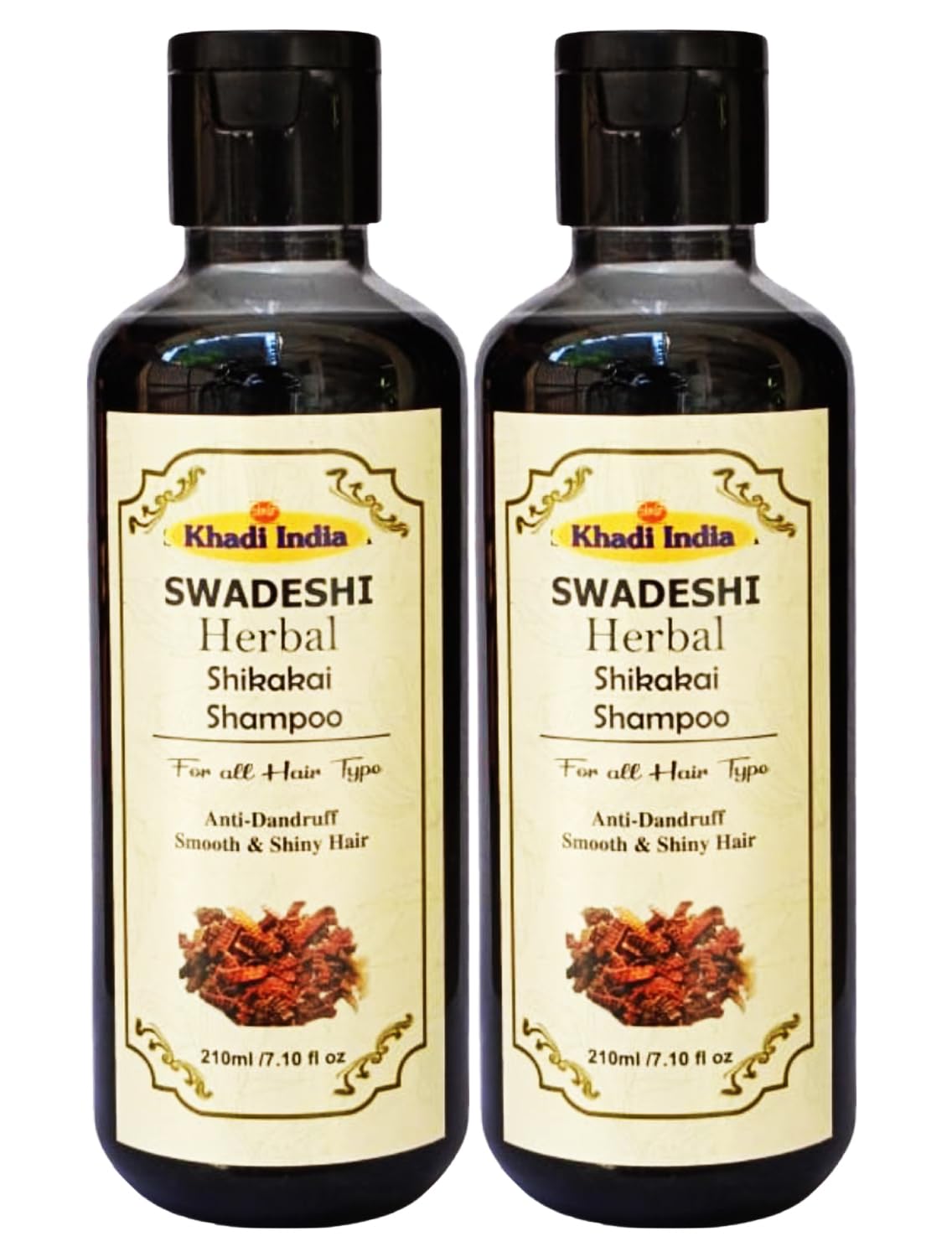 Herbigiri Herbal Aixa Shikakai Shampoo 210 ml Each, Pack Of 2