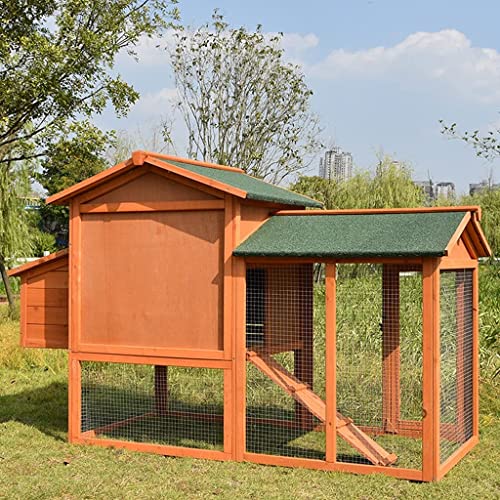 ACIYD Hühnerstall Villa Geflügelstall Kaninchenstall, Hölzerner Hühnermisch großer Hühnerhaus mit großem Hühnerhaus for… – Bild 7