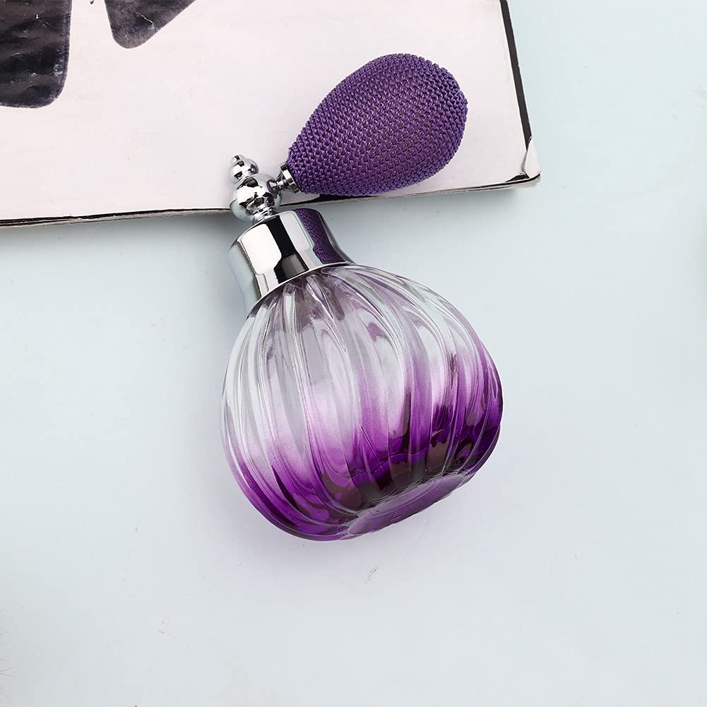 Dioche Flacone spray per profumo vuoto in vetro vintage 90 ml, atomizzatore per profumo ricaricabile, flacone spray portatile in acrilico, adatto per profumi, oli essenziali, lozioni e tonici