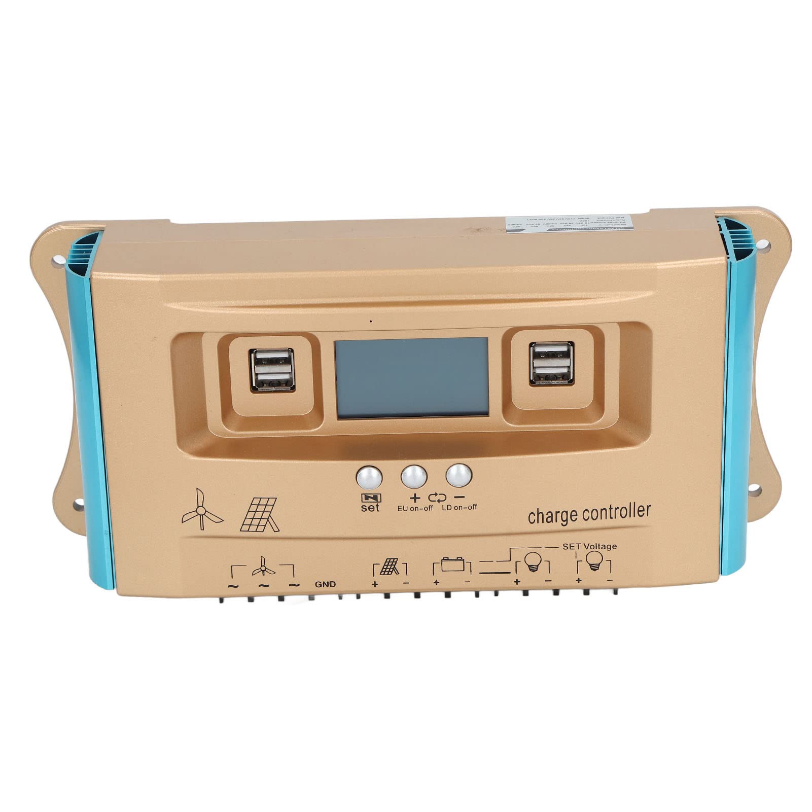 Controlador de Carga Solar MPPT con Protección contra Sobrecarga para Sistemas RV y Fuera de la Red, Regulación Duradera de 12 V a 60 V (60A)