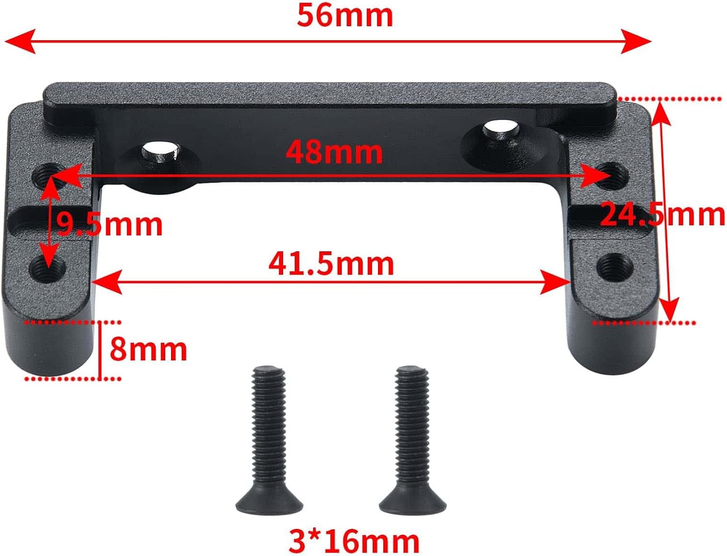 2-Pack Aluminum Alloy Shift Servo Mount for 1/6 Axial SCX6 AXI05000 RC Crawler Car