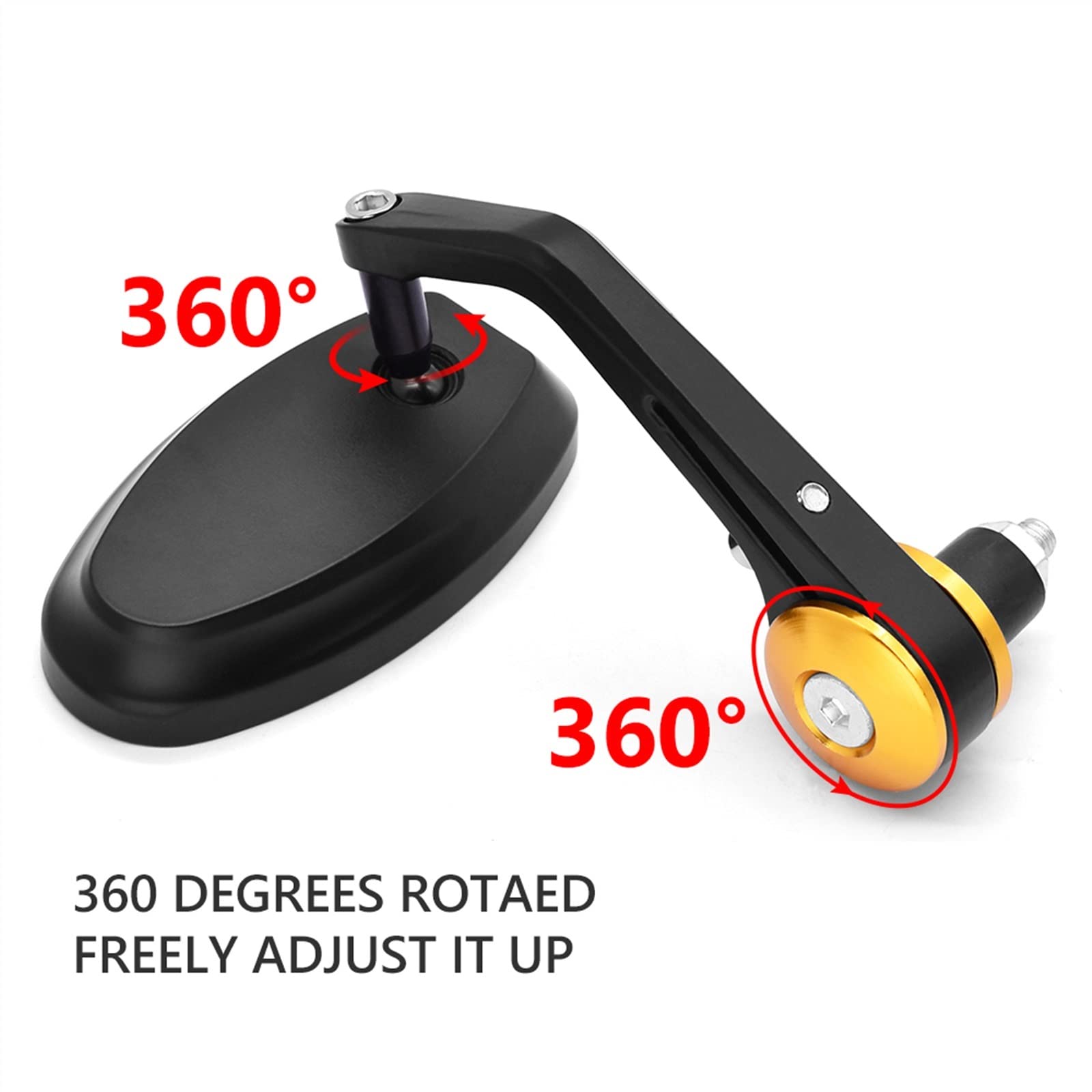 Accessori Moto Universale Per Triumph SPEED TRIPLE SPEED TRIPLE 1050 SPEED TRIPLE 1050/S Maniglia Bar End Specchietto Retrovisore 7/8" (Color : Nero)