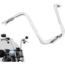 Wsays 16" Pre-wired Handlebar Compatible with Harley Sportster 883 1200 2011-2022 Fit Softail 2011-2024 Fit Dyna 2012-2017 Fit Touring Road King 2015-Later, Chrome