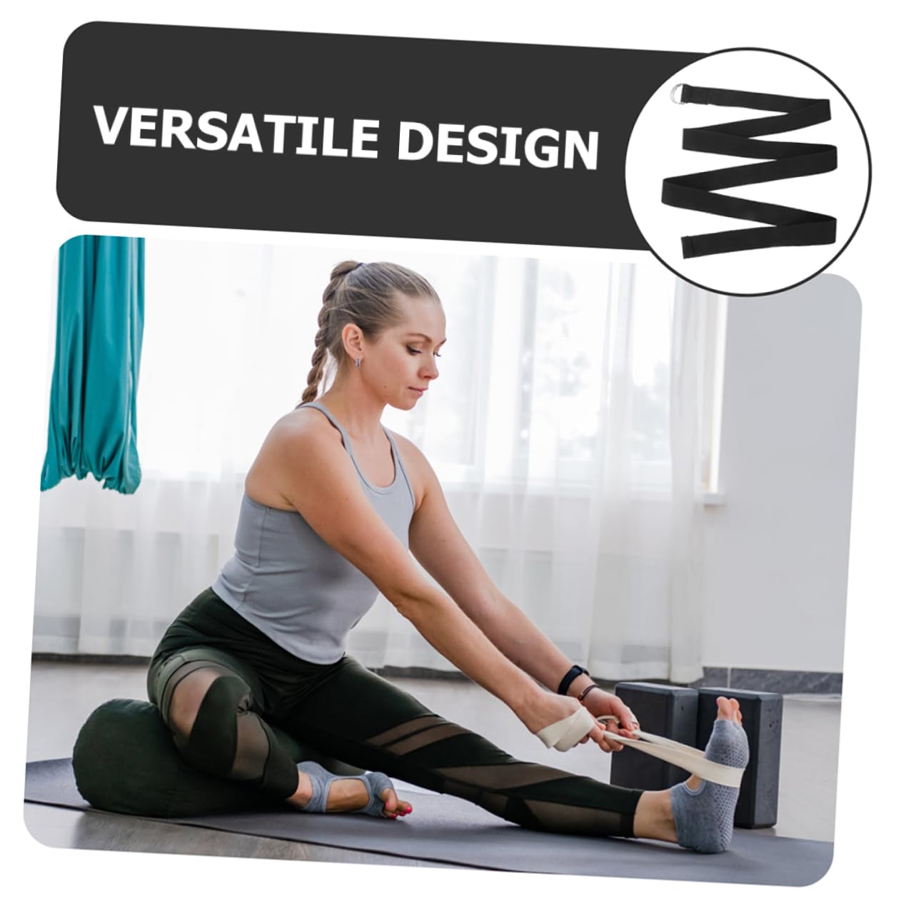 10stücke Verstellbare Elastische Yoga-gurte Für Professionelle Dehnübungen Langlebiges Material Für Flexibilitätstraining Und Muskelaktivierung Tragbar Für Zuhause Und