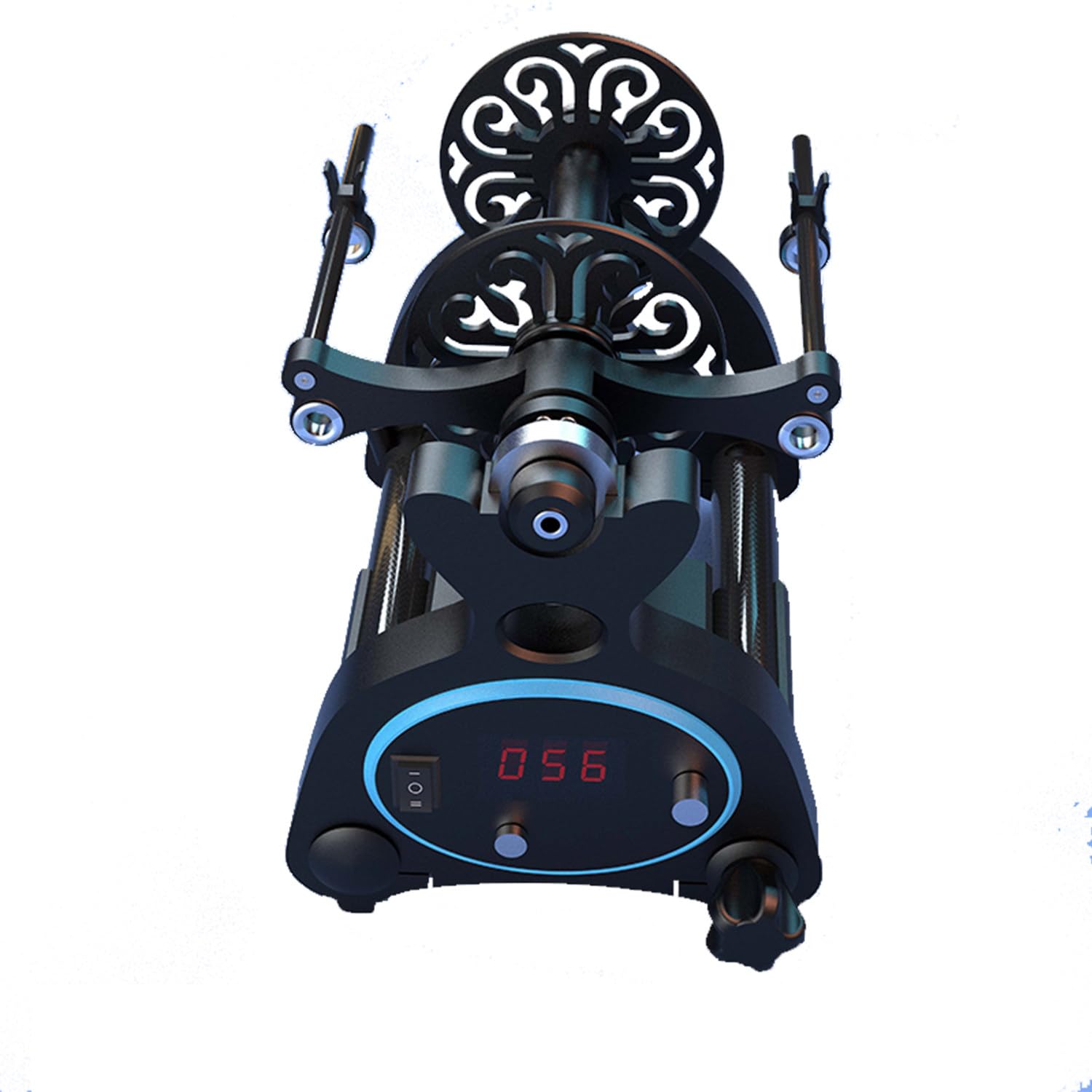 Rotella di filatura regolabile, velocità massima 1800 giri/min, con funzione display digitale e scatola di controllo rimovibile, capacità 226,8 g, per tessitura del filo, blu