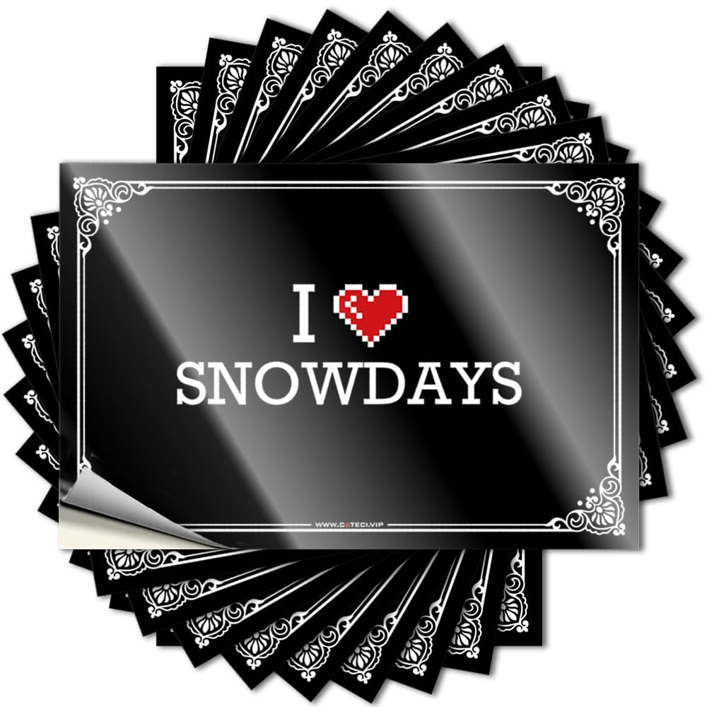 Decal Western Waterproof Vinyl Sticker | I Love Snowdays Cheap Laptop for Interesting DIY Projects(6X9CM)