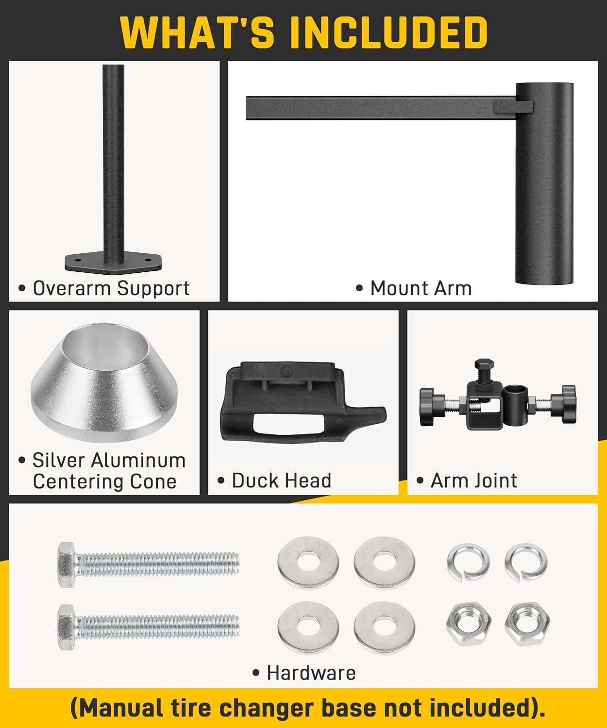 Wyckoff Manual Tire Changer Duck Head Adapter Kit for 16"-22" Tires Removal