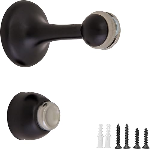 Miniatura 19 de Paquete de 10 topes de puerta de resorte de latón pulido, tapón de puerta flexible con punta de goma - Tope de puerta de resorte - Design House