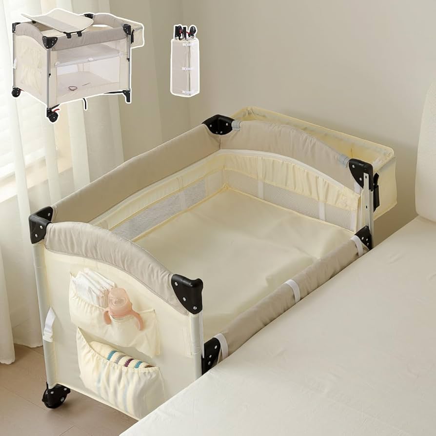 Combi ベビーベッド ベージュ メッシュサイドパネル Combi ベビーベッド ベージュ メッシュサイドパネル Amazon.co.jp