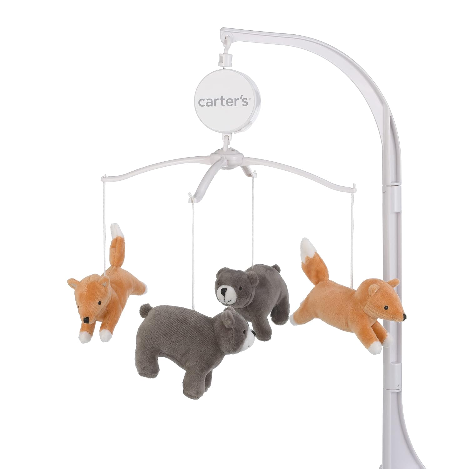 NoJo Carter's Woodland Friends Brown and Orange Fox and Bear Musical Mobile