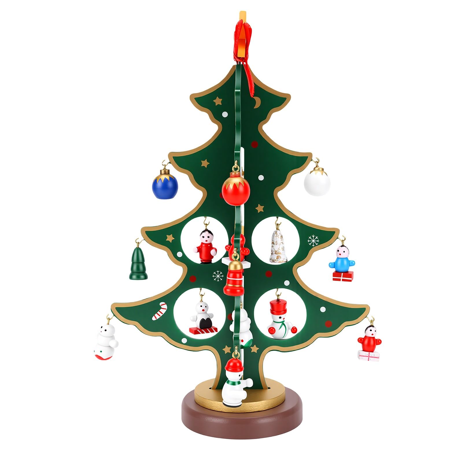 Albero di Natale in legno, kit fai da te, decorazione da tavolo con