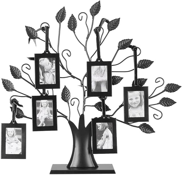 VIFER Family Tree Frame Fashionable Family Photos Frame Display Tree with Hanging Pictures Frames Home Decor(S-#1)