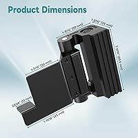 Vista 2 de Cerradura de refuerzo de puerta de seguridad portátil mejorada, pestillo de bloqueo abatible sin perforación, evita la entrada no autorizada, se