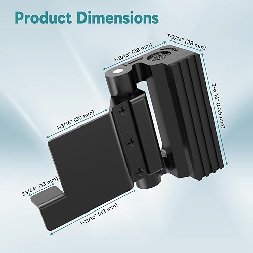 Miniatura 2 de Cerradura de refuerzo de puerta de seguridad portátil mejorada, pestillo de bloqueo abatible sin perforación, evita la entrada no autorizada, se