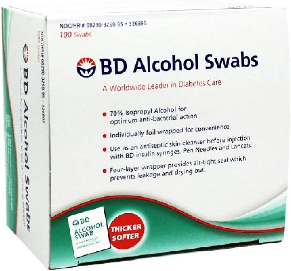 BD Alcohol Swabs 100 Each (Pack of 12) Buy Online at Best Price in