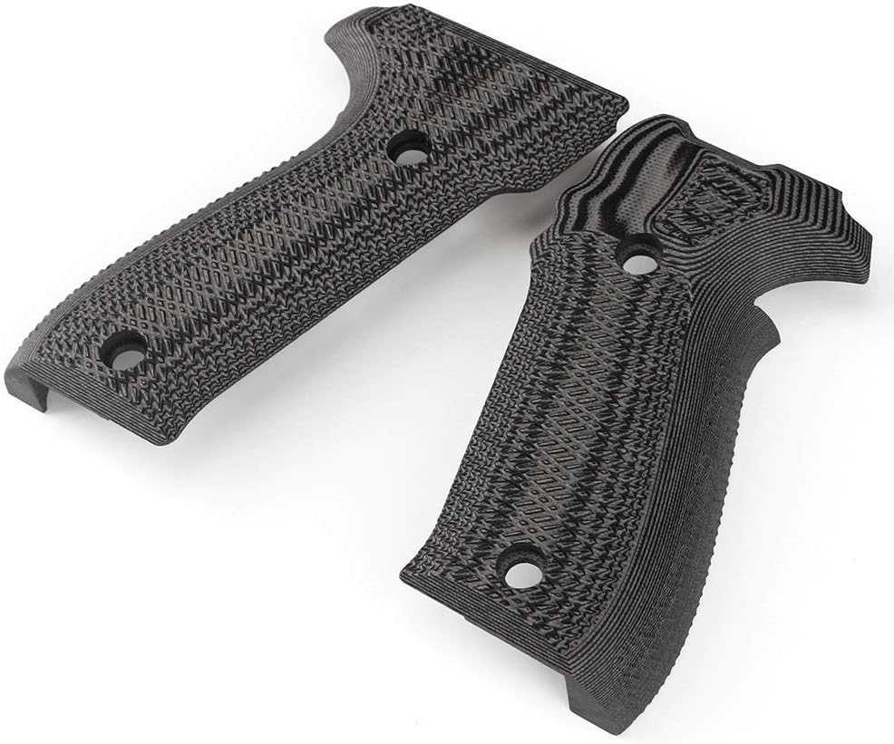 Cool Hand G10 Grips Compatible with Sig Sauer P226, Black Grips Screws Included, Aggressive Tactical Slant Texture, Thickness 7/10", not for a Sig P229