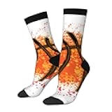 Loklneyk Basketball Pattern Socks Casual Athletic Crazy Crew Socks For Women Men