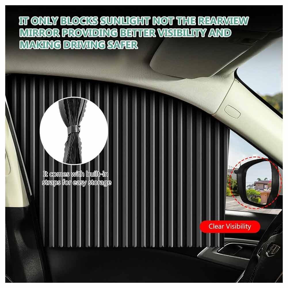 Sonnenschutz für Ford Kuga 1 2 3, FensterAuto Vorhang Magnetisch SeitenscheibeHitzeschutz Innenraum UV Schutz Sonnenblende Autozubehör,A/Black-withstraps