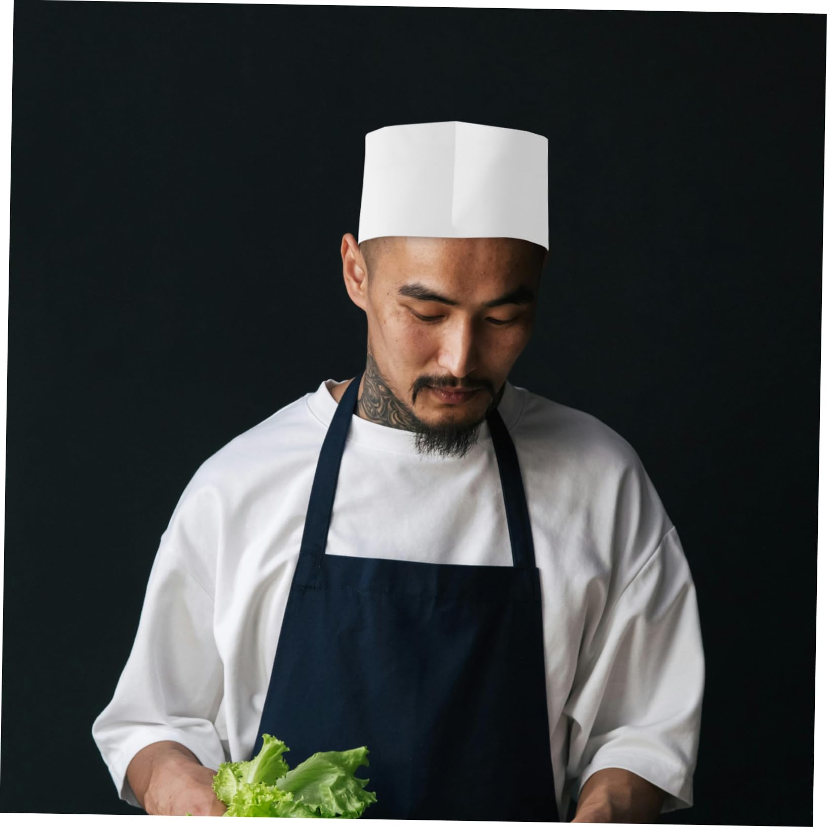 VANZACK 60 Piezas Gorros de Chef Desechables Unidades Unisex para Cocina Restaurantes Cafeterías y Fiestas Diseño Higiénico y Práctico