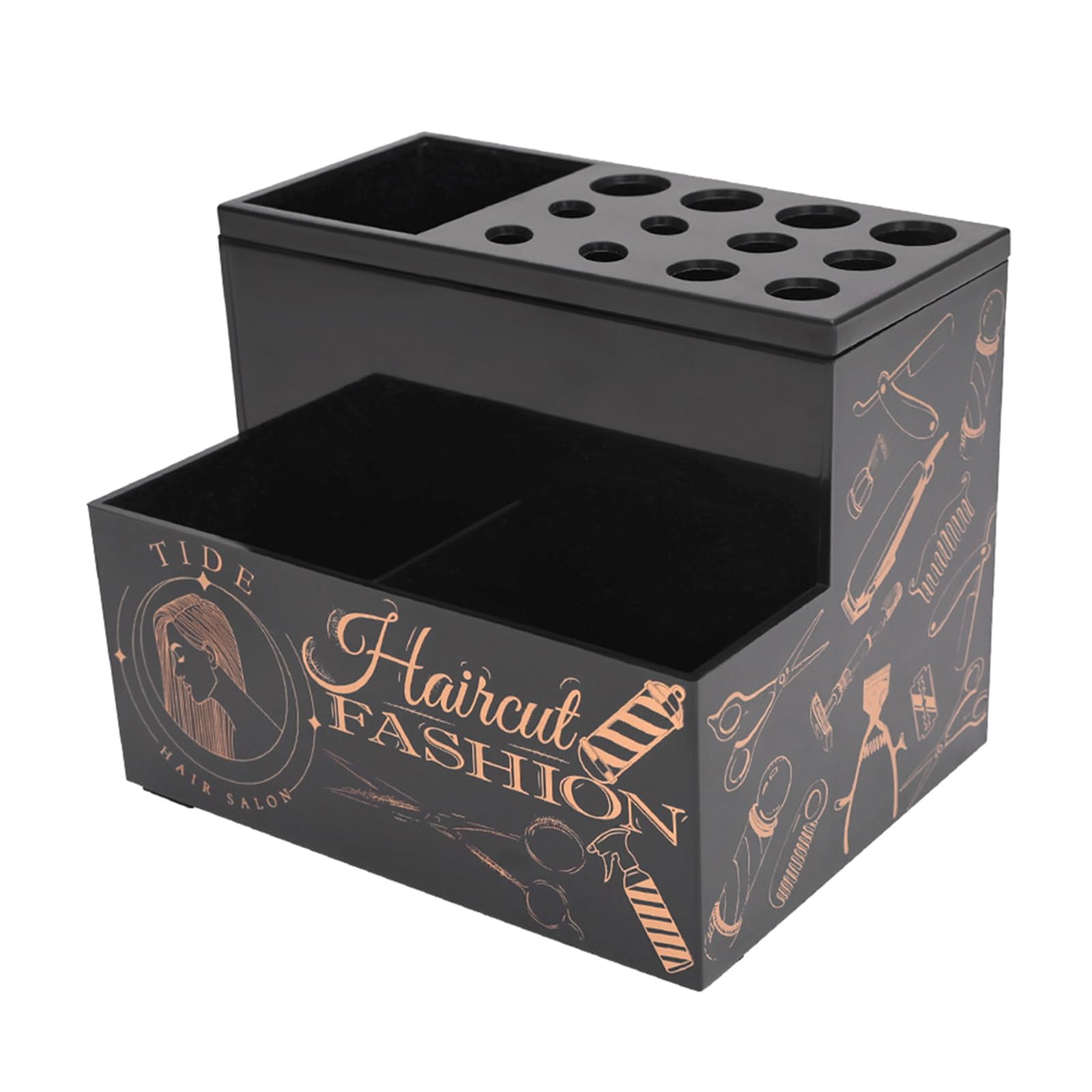 HZBB Barber Scissors Holder Box, Salon Hairdressing Scissors Rack Hair Salon Shear Holder, Barber Supplies Storage Box Gifts