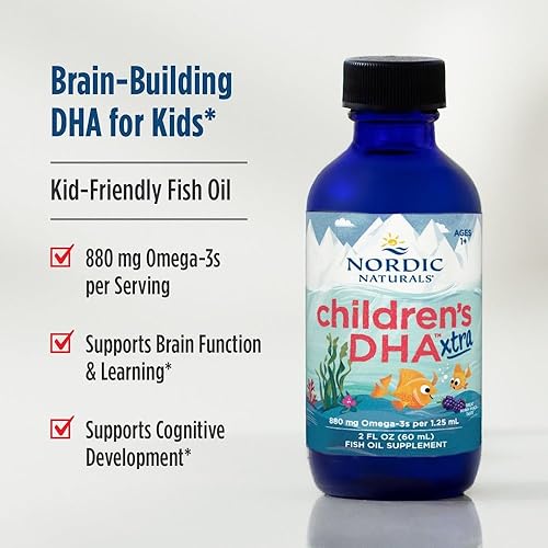 Miniatura 7 de Nordic Naturals DHA Xtra para niños, ponche de bayas - 2 onzas para niños - 880 mg de Omega-3 totales con EPA y DHA - Función cognitiva e