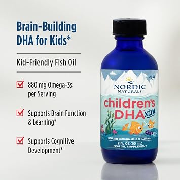 Nordic Naturals Childrens DHA Xtra, Berry Punch - 2 oz for Kids - 880 mg Total Omega-3s with EPA & DHA - Cognitive & Immune Function, Learning, Social Development - Non-GMO - 48 Servings