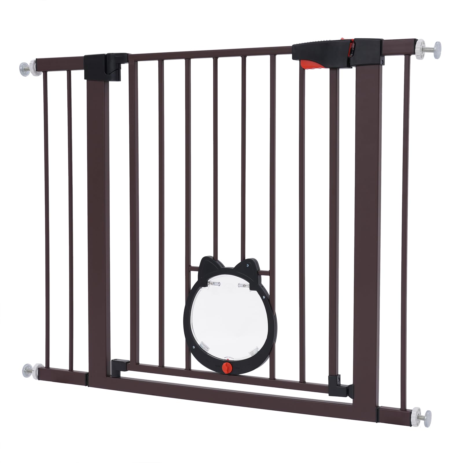 Barrière de sécurité pour chien autoportante avec porte 93 x 76 cm