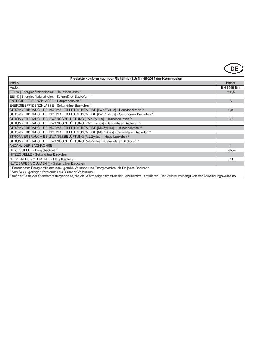 Kaiser Empire Einbau Herd 60 cm Elektro EH 6355 EM mit Drehspieß Selbstreinigung Induktionskochfeld KCT 6195 IEm PowerBooster Sensorbedienung