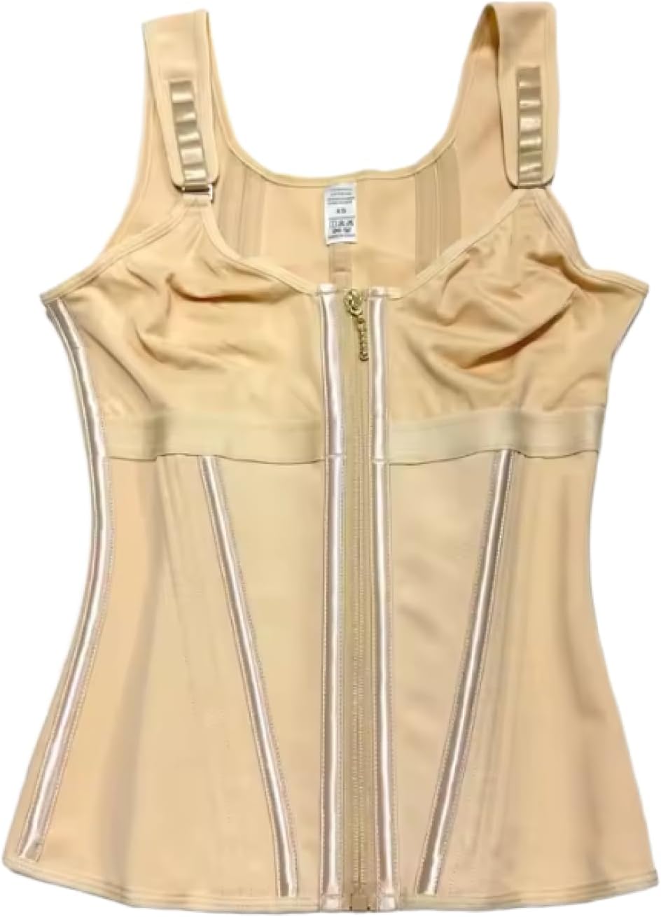 Women's Shapewear Vest 17 Steel Boned Waist Trainer Tummy Control 3-Row Hooks Zipper Body Shaper