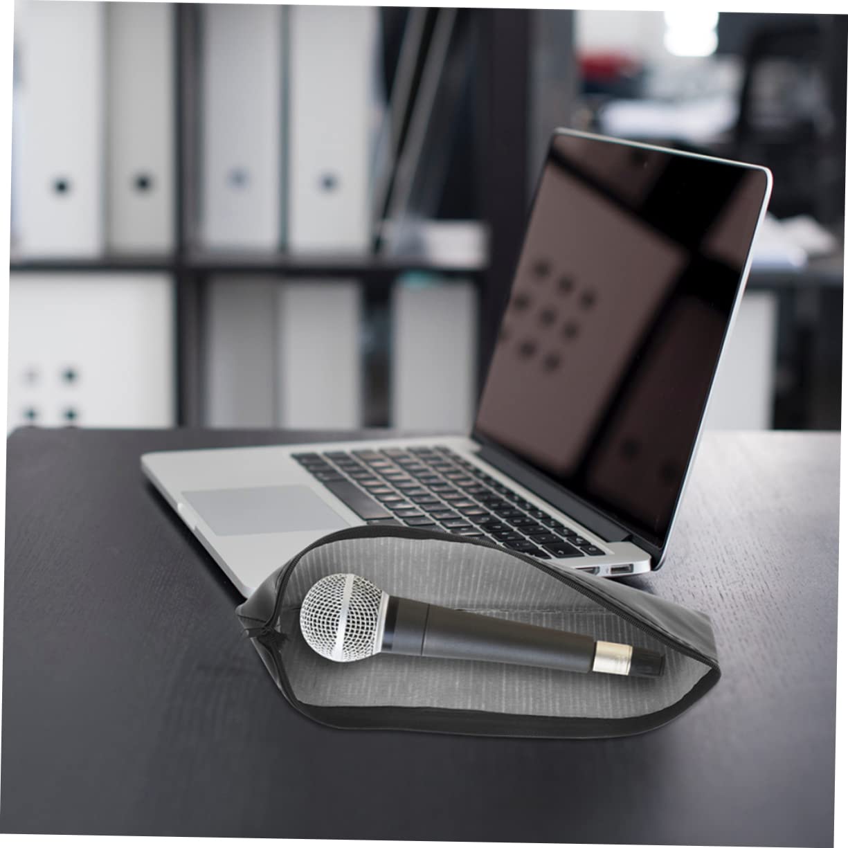 Holibanna 4Pcs Microphone Pouch Wear Resistant Zipper Design Versatile Mic Holder Storage Bag for Singers and Performers Multi Functional Carrying Case for Devices