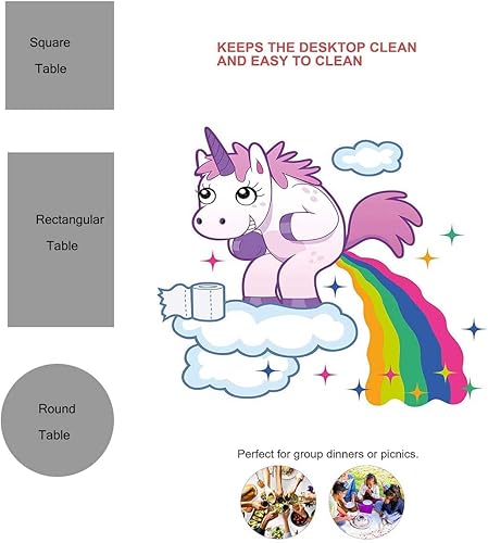 Vista 53 de Mantel Floral Redondo para Mesa De 4 Sillas Picnic Mantel A Prueba De Aceite 30 X 30 Pulgadas