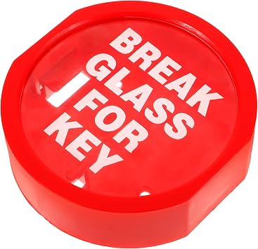 UKCOCO Emergency Key Box Break Glass for Key Emergency Door Wall-Mounted Lock Box Red Linkage Key Box House Key Lock Box for Outside Home Business