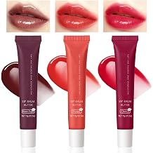 3Pcs Tinted Lip Butter Balm, Hydrating Lip Gloss, Long Lasting Hydrating Jelly Tint Lip Stain Balm, Clear Jelly Yummy Tint Lip Stain, Natural Plumping Lip Tint Lip Care Lip Mask#345