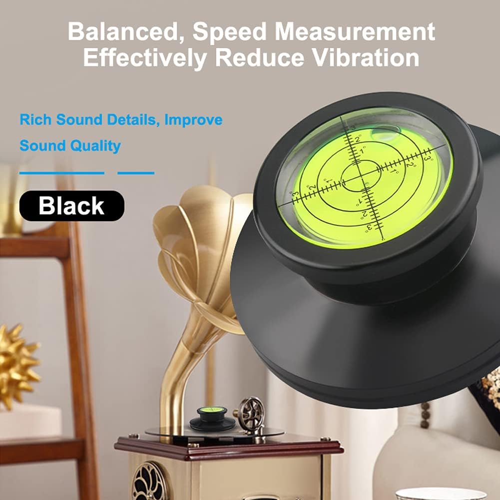 Record Weight Stabilizer, Aluminum LP Weight Disc Stabilizer, Vinyl Clamp, HiFi Record Puck Turntable Level with Bubble Level for Phono LPs Vinyl Record Player