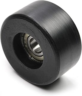 Jutagoss 1Pcs 8 x 40 x 20mm Roller Idler Bearing Pulley Sliding Conveyor Nylon Wheel for Furniture, Hardware Accessories, Mobile Door(Black)