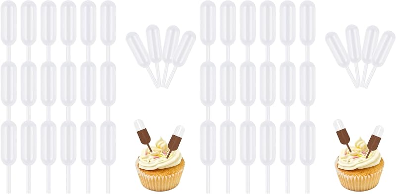 Pipetas para Cupcake YFANITI de Plástico, 4 mL, Pacote com 50