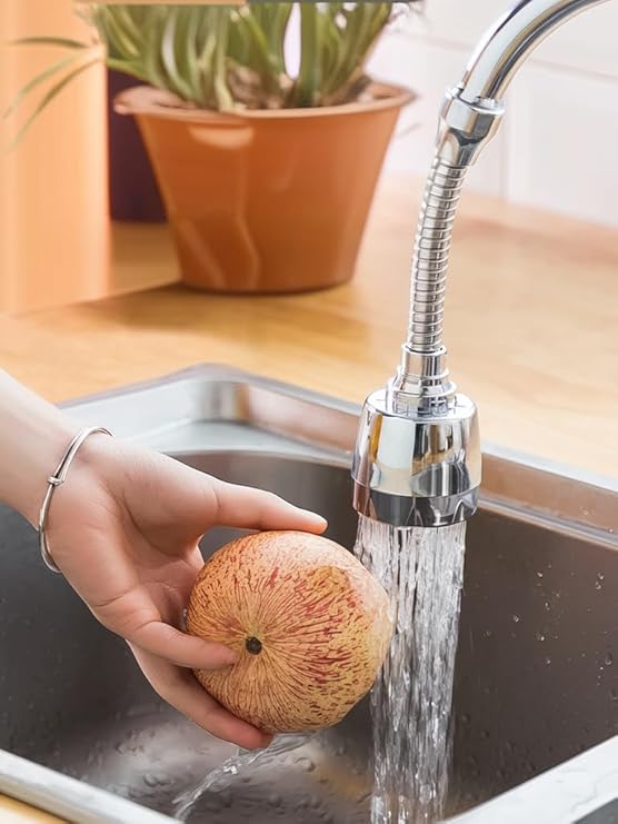 Wavly Kitchen Tap Sprayer Attachment 360 Rotatable Sink Faucet with spray areator and tap mode | Universal Connector for steel Taps | Anti Splash Faucet Nozzle Head