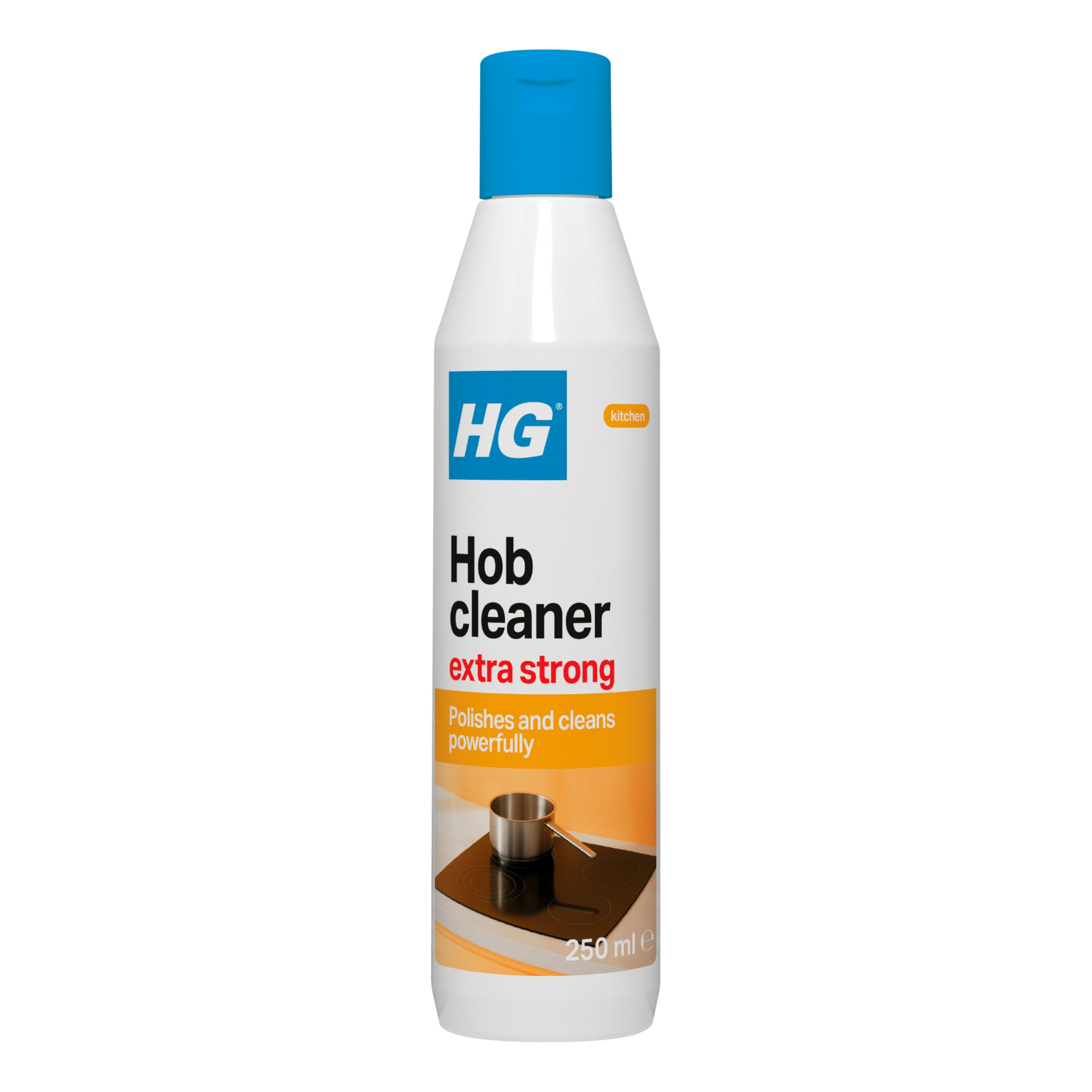 Hg Hob Cleaner Extra Strong 250Ml - Ceramic Hob Thorough Cleaner, Removes Stubborn Grime & Burnt Residues, Leaves Protective Gloss | 102025106