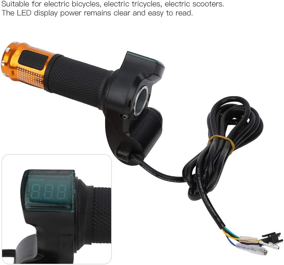 Topyond 36V 1000W Controller and Universal Throttle Grip Set with LED Display, Aluminum Alloy Shell Ebike Controller for Scooters Tricycles, Brushless Motor Controller