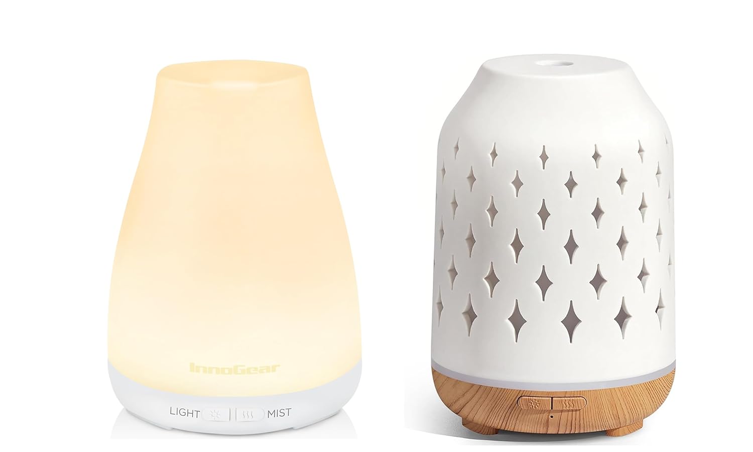 InnoGear 100ml Diffuser & 150ml Ceramic Defuser Stone Oil Diffuser with Celestial Star Engravings