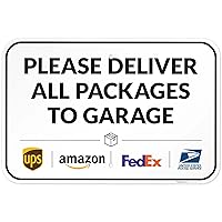 Vista 104 de Letrero de entrega del paquete, instrucciones de entrega (idioma español no garantizado), 10 x 7 pulgadas, aluminio 040 sin óxido, resistente a