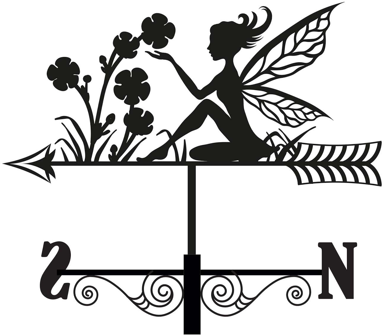 Metal Fairy Silhouette Weathervane