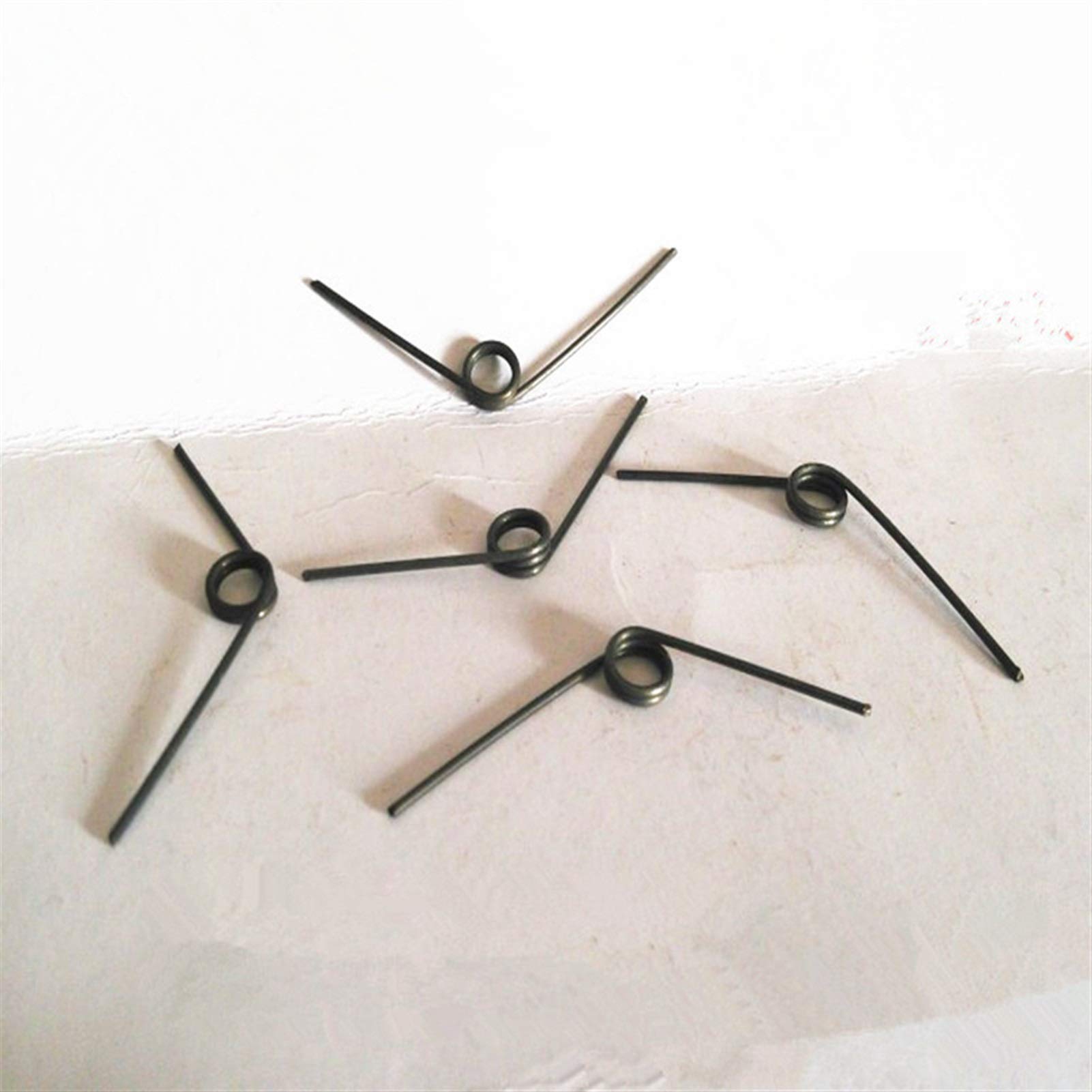 Bclla Zkenyao-Spring Metal Steel Adjustable Torsion Coil Spring, 1mm Wire Diameter 7mm Out Diameter 45-90mm Leg Length, 10PCS, More Durable (Length : 1x7x55mm)